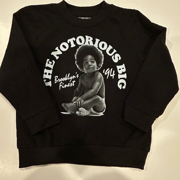The Notorious B.I.G. kids black sweatshirt‎ size 3T - Picture 1 of 4